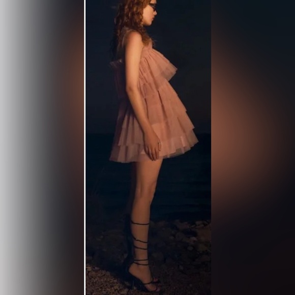 NWT Zara Black Leather Square Heel Strappy Sandals - Picture 4 of 6